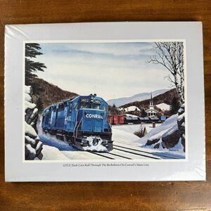 Howard Fogg Print UTLX Tank Cars Berkshires Conrail Main 8x10 Board Shrink Wrap